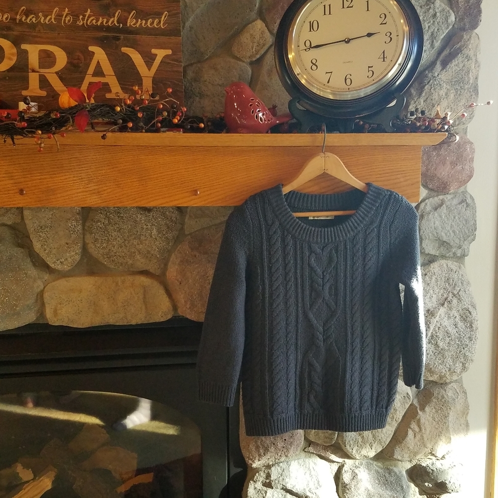 Navy cable knit sweater